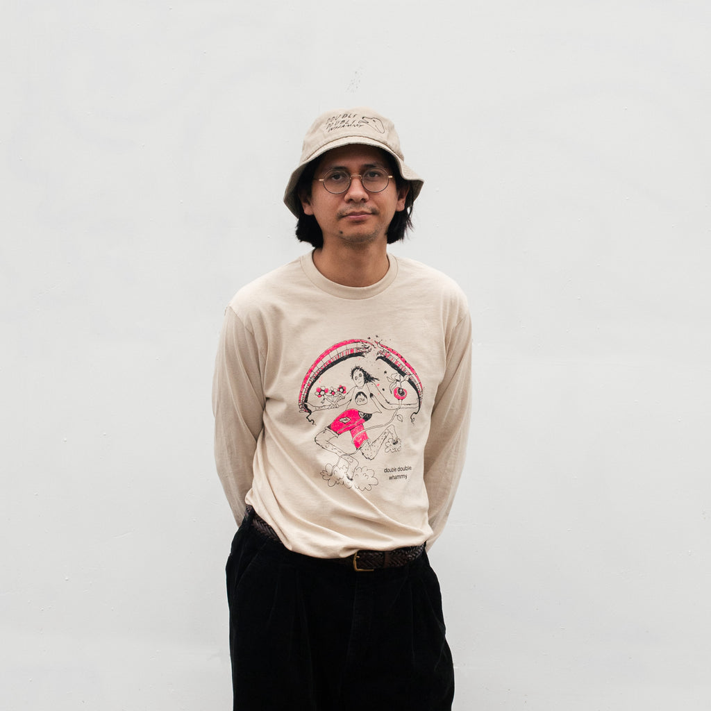 Double Double Whammy - Broken Rainbow Long Sleeve (Cream)