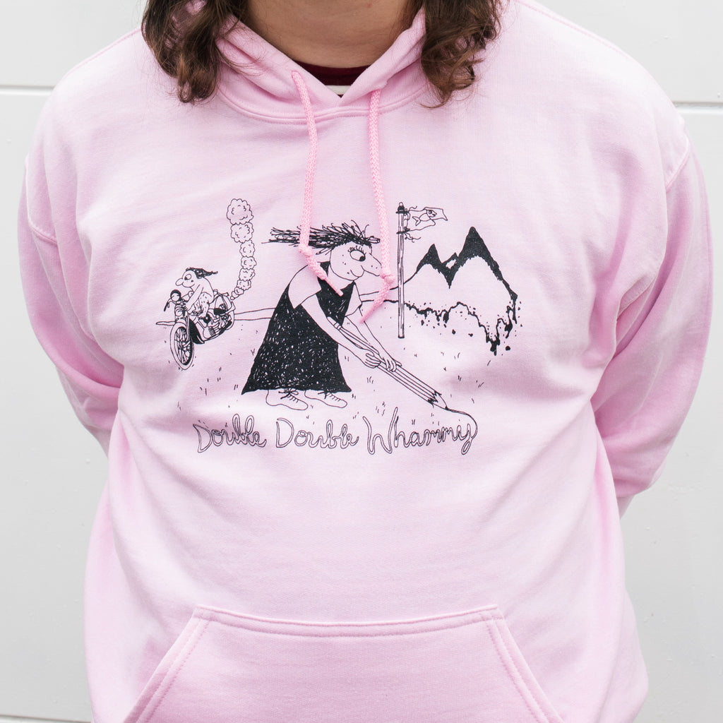 Double Double Whammy - Pencil Hoodie (Pink)