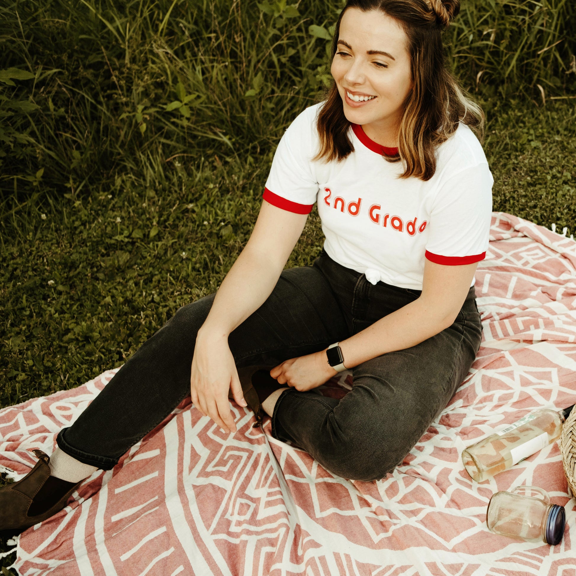 2nd Grade - 2nd Grade Logo Ringer T-Shirt